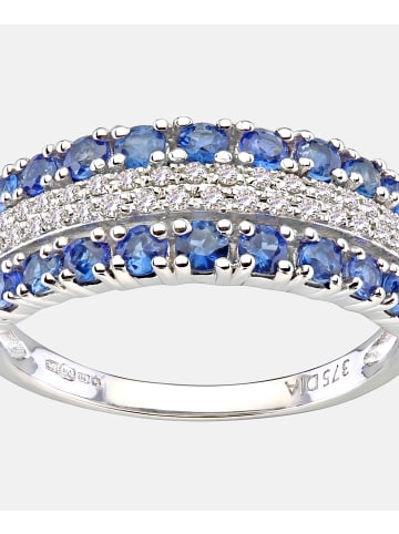 Diamant L'éternel Eternity-Ring aus 375 Weißgold mit Diamant mit Saphir