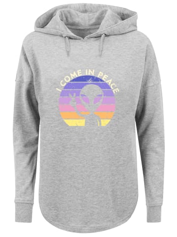 F4NT4STIC Oversized Hoodie Alien Peace Sunset in grau