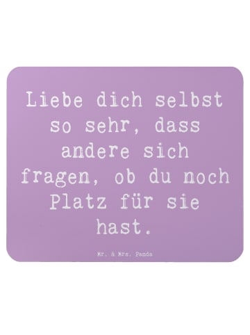 Mr. & Mrs. Panda Mousepad Spruch Selbstakzeptanz Liebe mit Spruch in Lavendeltraum