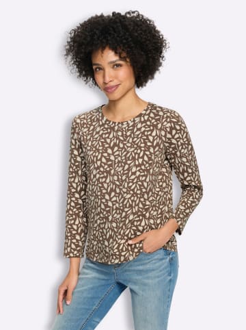 Heine Druck-Shirt in braun-champagner-bedruckt