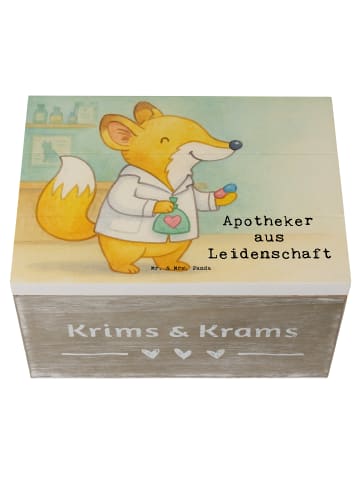 Mr. & Mrs. Panda Kiste Apotheker Leidenschaft Design mit Spruch in Weiß