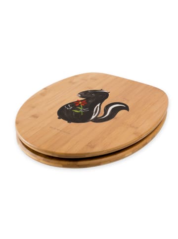 Mr. & Mrs. Panda WC Deckel Stinktier Blume ohne Spruch in Braun