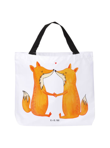 Mr. & Mrs. Panda Tote Bag Füchse Liebe ohne Spruch in Weiß