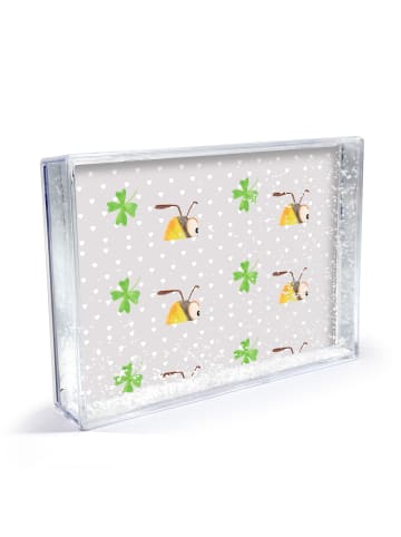 Mr. & Mrs. Panda Bilderrahmen Bienen Paar ohne Spruch in Grau Pastell