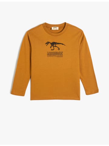 KOTON T-shirt in Kamelfeder