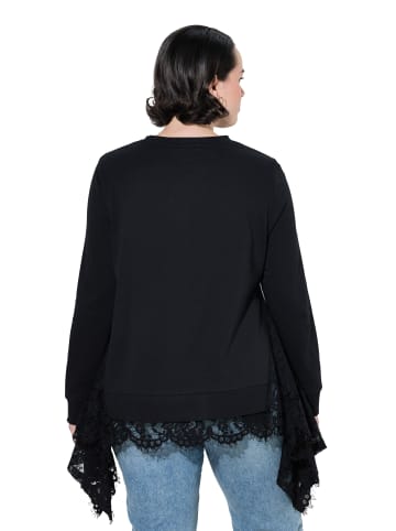 Ulla Popken Sweatshirt in schwarz