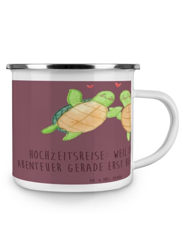 Mr. & Mrs. Panda Camping Emaille Tasse Hochzeitsreise Abenteuer ... in Kaffa Coffee