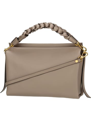 COCCINELLE Handtasche Boheme Grana Double 1902 in Warm Taupe/Coffee