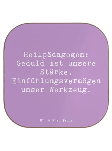 Mr. & Mrs. Panda Untersetzer Spruch Heilpädagogin Geduld mit Spruch in Lavendeltraum