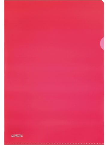 Herlitz Aktenhülle Pyramide A4 110my PP glänzend Packung mit 10 Stück rot