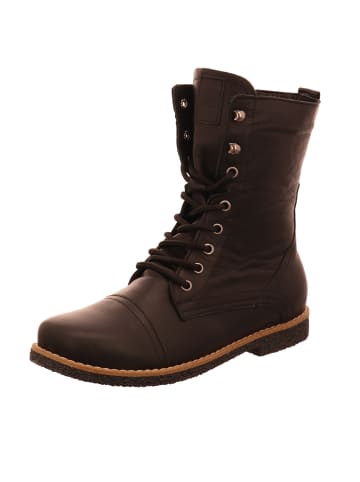 Esgano Damenschnürrstiefel warm flach Da.-Stiefelette in  Schwarz