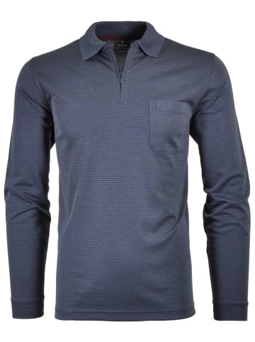 Ragman Langarm-T-Shirt in blau