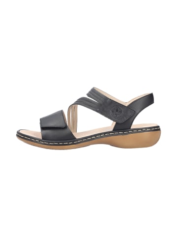 rieker Lugano Ledersandalen Schwarz