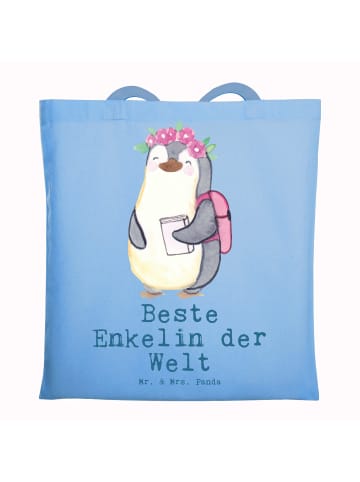 Mr. & Mrs. Panda Schultertasche Pinguin Beste Enkelin der Welt m... in Sky Blue
