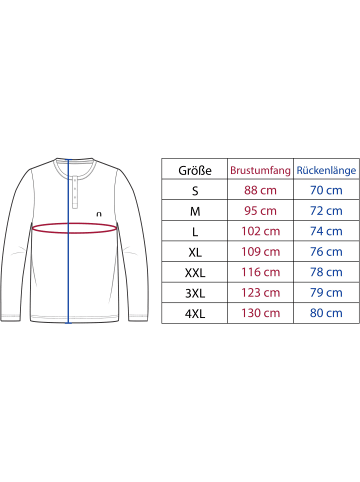 normani 2er Set Herren Langarm Shirts aus Bio-Baumwolle Neuville in Marine