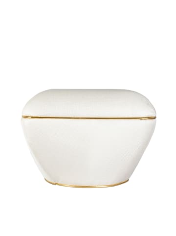 Kayoom Hocker Contessa 120 in Elfenbein / Gold