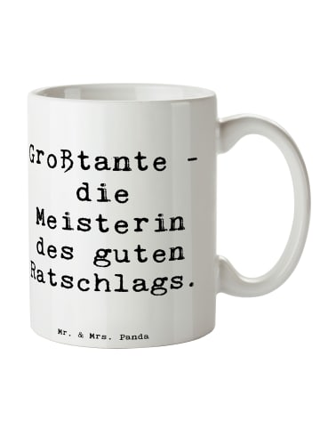 Mr. & Mrs. Panda Tasse Großtante Ratschlag mit Spruch in Weiß