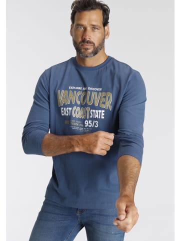 Man's World Langarmshirt in blau
