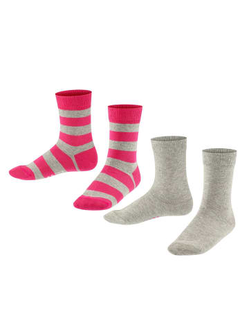 Falke Socken 2er Pack in Grau/Pink