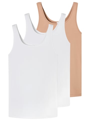 Schiesser Unterhemd / Top Unique Mirco in Weiß / beige