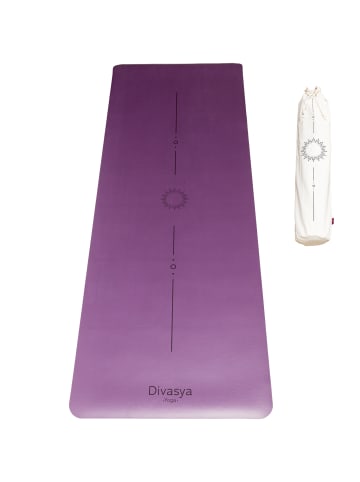Divasya Yogamatte Professional Grip in Lila - 185 x 68 x 0,45cm