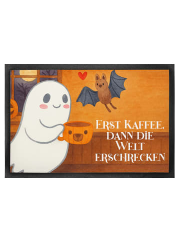 Mr. & Mrs. Panda Schmutzmatte Gespenst Kaffee Design mit Spruch in Weiß