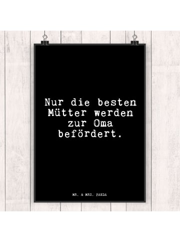 Mr. & Mrs. Panda Kunstdruck Nur die besten Mütter... mit Spruch in Schwarz