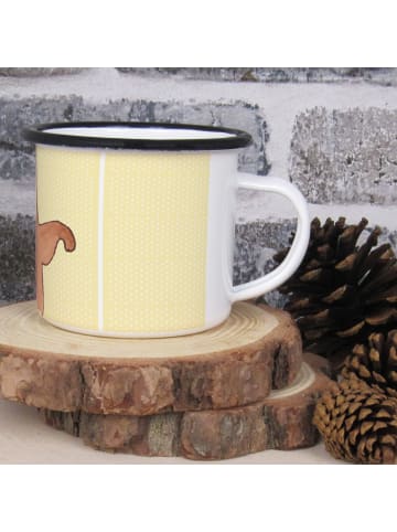 Mr. & Mrs. Panda Haferl Katze Wasserglas ohne Spruch in Gelb Pastell