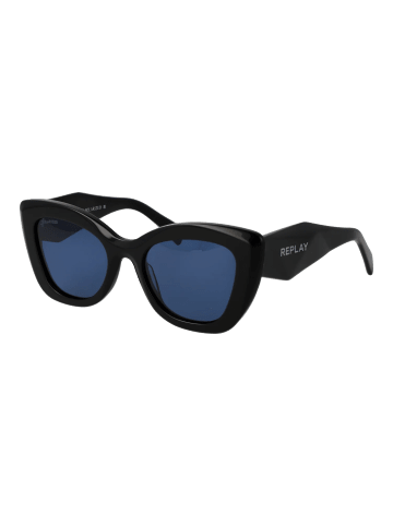 Replay Frauen Sonnenbrille Katzenauge Schwarz