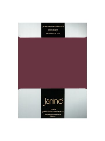 Janine Spannbettlaken Jersey Elastic in burgund