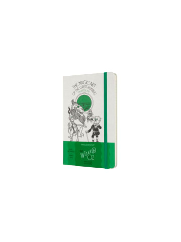 Moleskine Notizbuch mit festem Stoffeinband "Der Zauberer von Oz" in Grün - Magische Kunst