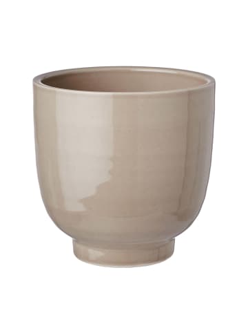 Butlers Blumentopf mit Sockel Ø10 cm GLAZE in Beige