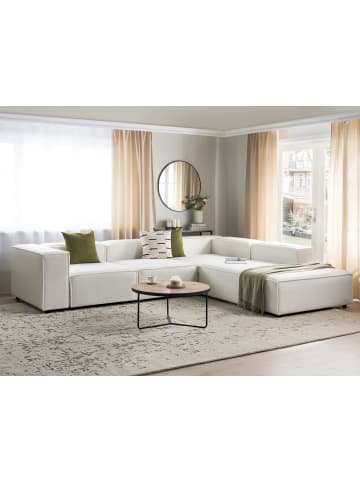 Beliani 4-tlg Modulsofa ARDAL in Weiß/Schwarz