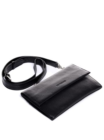 FEYNSINN Leder-Add On Umhängetasche echt Leder Schultertasche groß schwarz NEA in schwarz