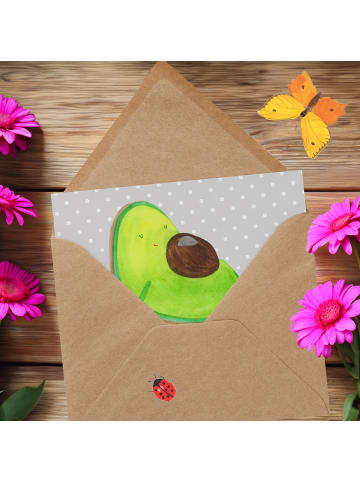 Mr. & Mrs. Panda Einladungskarte Mutige Hebamme mit Spruch in Grau Pastell