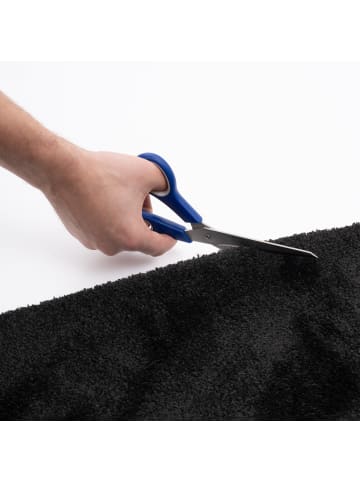 Snapstyle Hochflor-Teppich Livorno Rund in schwarz
