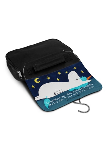 Mr. & Mrs. Panda Waschtasche Einhorn Sternenhimmel Design mit Sp... in Weiß