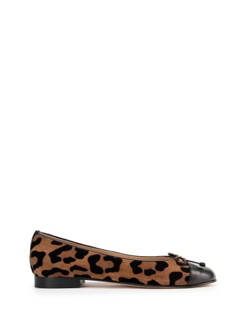 Wittchen Leopard print ballet flats made of genuine leather in Brown