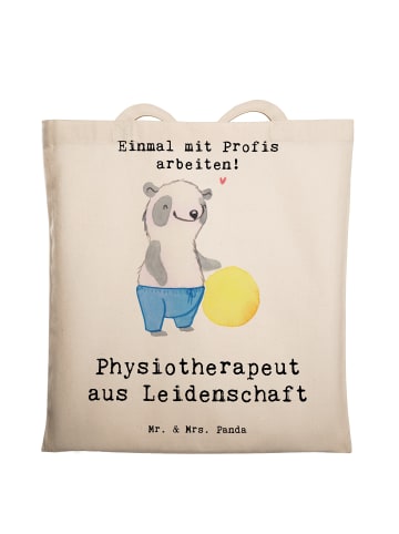 Mr. & Mrs. Panda Schultertasche Physiotherapeut Leidenschaft mit... in Creme