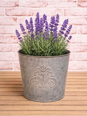 AltoBelli Blumentopf VERA Antik Patina Metall 16x13 cm