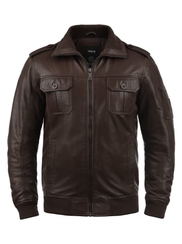 !SOLID Lederjacke in braun