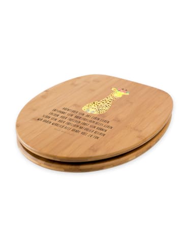 Mr. & Mrs. Panda Toilettendeckel Giraffe Blumenkranz mit Spruch in Braun