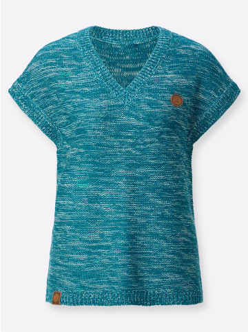 WITT WEIDEN Pullunder in petrol-meliert