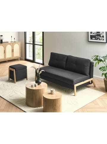 Beliani 2-tlg Sitzgruppe EDLAND in Schwarz/Braun