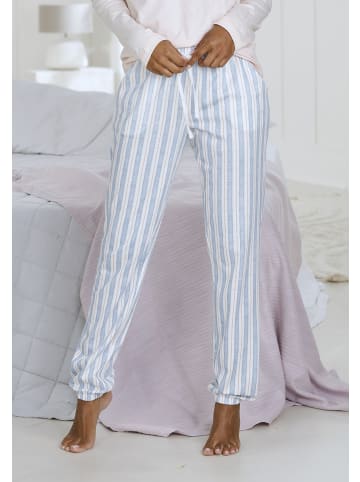 VIVANCE DREAMS Pyjamahose in rosa-blau-gestreift