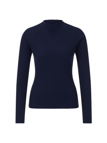 Rich & Royal Rib Mock-neck in Midnight Blue