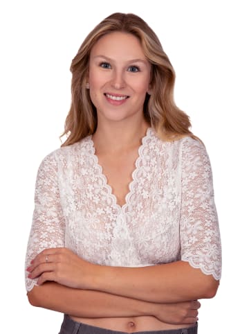 Edelnice Dirndlbluse Thesi in weiß