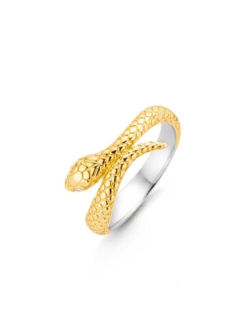 Ti Sento Milano Ring "Schlange bicolor gelbvergoldet" in Silber