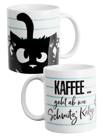 United Labels Ralf Schmitz Tasse - Kaffee geht ab wie Schmitz' Katze  320 ml in weiß