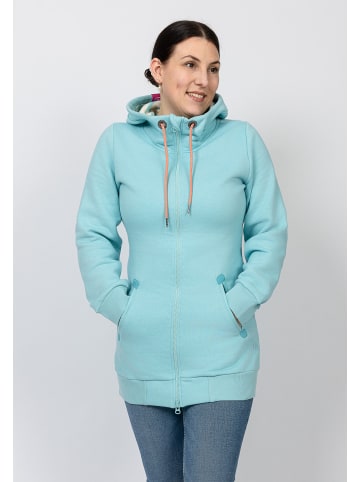 Salzhaut Sweatjacke Krauğ in Aqua